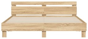 Giroletto testiera rovere sonoma 200x200 cm legno multistrato