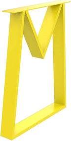 Gamba per mobili STEELMI Wine in acciaio giallo lucido L 60 x P 8 x H 71 cm