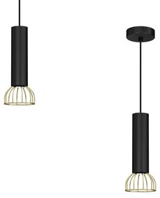 Lampadario su filo  DANTE 1xGU10/25W/230V nero/oro