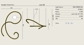 Squiggle h5 2.700k 6500 lumen 95w cri90 oro