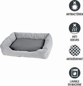 Cuccia grigio chiaro per cane 50x38 cm Graphene – Love Story