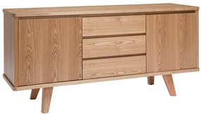 Credenza scandinava frassino con ante e cassetti L160 cm FIFTIES