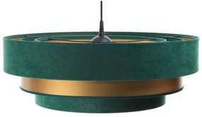 Lampadario su filo TRINITI 1xE27/60W/230V verde/oro