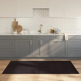 Tappeto Rettangolare Marrone Scuro 100x200 Cm İn Bambù /