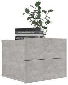 Comodini 2 pz Grigio Cemento 40x30x30 cm in Legno Multistrato