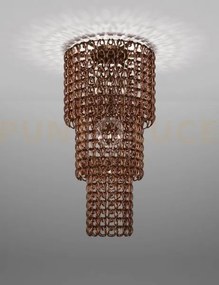 Giogali lampadadario a soffitto ca3 cristallo rame e bronzo opaco 7...