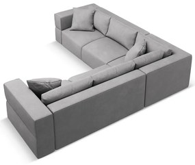 Divano angolare grigio chiaro (variabile) Esther - Milo Casa