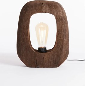 Lampada da tavolo marrone (altezza 30 cm) Kelafo - Light &amp; Living
