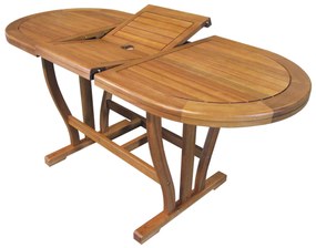 TURRIS - tavolo da giardino allungabile in legno massiccio di acacia 120/160x70