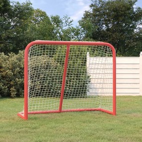 Porta da Hockey Rossa e Bianca 183x71x122 cm in Poliesterecod mxl 128445