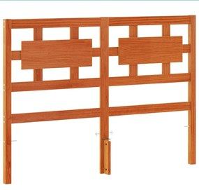 Testiera marrone cera 135 cm in legno massello di pino