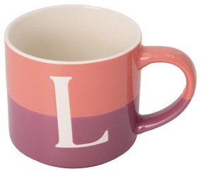 Tazza lettera L rosa 400 ml Blend Collection