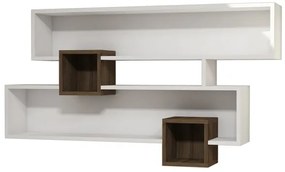 Mensola a parete KAREN 120x72,2 cm bianco/noce