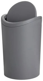 Pattumiera bagno in polipropilene grigio 6 Lt con coperchio basculante