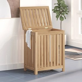 Cesto Del Bucato 50x35x60 Cm İn Legno Massello Di Teak /