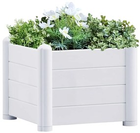 Letto Rialzato Da Giardino İn Pp Bianco 43x43x35 Cm /