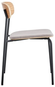 Sedie da pranzo in set nere/grigio tortora 2 pz Adriana – Marckeric