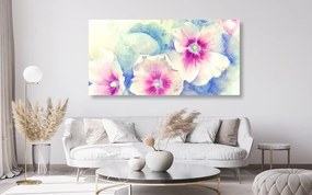 Stampa su tela – Fiori in acquerello rosa
