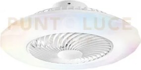 Plafoniera led ventilatore skyron bianco 40w 4800lm cct dimmer con ...