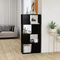 Libreria/Divisorio Nero 60x24x124,5 cm in Truciolato 809081