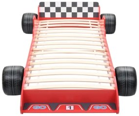 Letto Bimbo ad Auto da Corsa 90x200 cm Rosso