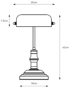 Markslöjd 108977 - Lampada da tavolo BANKERS 1xE14/40W/230V dorata