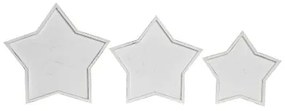 Centrotavola DKD Home Decor 57 x 54 x 3 cm Bianco Shabby Chic Decapaggio (3 Pezzi)
