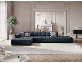 Divano angolare blu (angolo sinistro) Chicago - Cosmopolitan Design