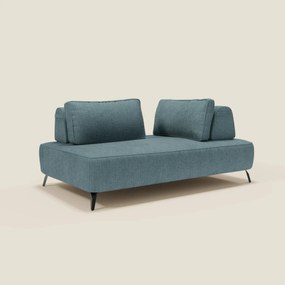 Volta divano modulare con schienali mobili in raffinato tessuto ciniglia T06 azzurro