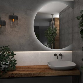 Specchio a mezzaluna con luce LED E5