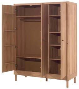 Armadio per bambini di colore naturale in rovere massiccio 146x190x55 cm Forrest – Vipack