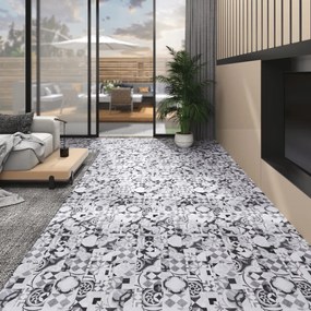 Listoni Pavimento İn Pvc 5,02 M² 2 Mm Autodesivi Motivo Grigio /