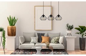 Lampadario a sospensione con filo CEED 3xE27/60W/230V nero