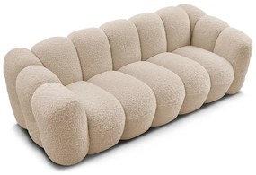 Divano marrone chiaro con rivestimento in bouclé 232 cm Hippolyte – Bobochic Paris