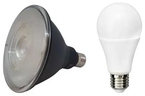 Lampadina LED 21W (2200lm) A65 2700K E27 + 120W (872lm) 30° Par38 - Flos