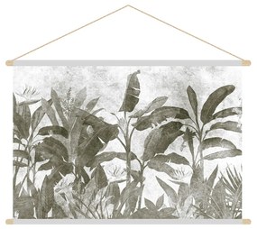 Kakemono soggetto vegetale bianco e nero L90 x L60 cm MACA