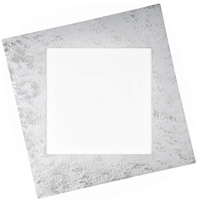 Plafoniera LED moderno Selly, argento 31x5 cm, luce naturale NOVECENTO