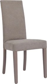 Sedia in tessuto Tortora moderna imbottita Denver - Set 2