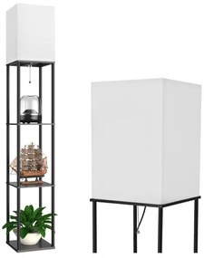 Lampada da terra con mensole 1xE27/40W/230V nero/bianco