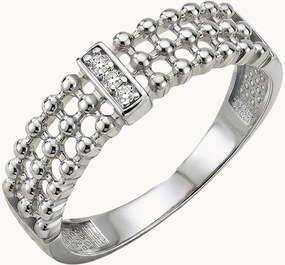 Anello in argento con zirconi Lina
