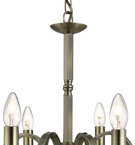 Lampadario Contemporaneo Richmond Acciaio Ottone 8 Luci E14