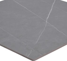 Tavolo da bar ristorante quadrato 70x70 cm con Top per esterno effetto Cemento H 106