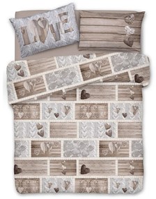 Parure copripiumiuno MIG002SH Shabby love beige Made in Italy