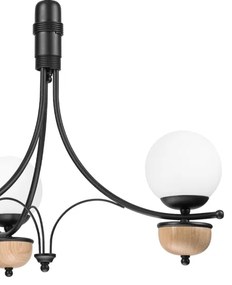 Brilagi - LED Lampadario a sospensione con catena COTTAGE 3xG9/40W/230V faggio/bianco