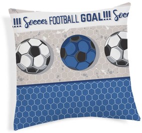 Federa cuscino Calcio blu 40x40 cm Made in Italy