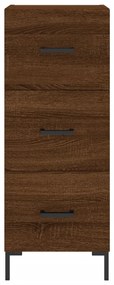 Credenza Rovere Marrone 34,5x34x180 cm in Legno Multistrato