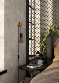 Eglo 43898 - Lampada da parete BUDDON 1xE27/13W/230V nero/beige