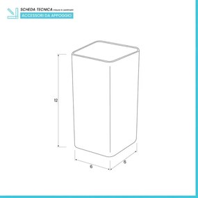 Portaspazzolino in Plastica Bianco Per bagno Moderno Star