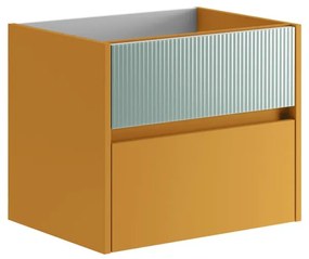 Mobile da bagno sotto lavabo Niwa beige laccato opaco L 59.5 x H 50 x P 45.5 cm 2 cassetti, lavabo non incluso
