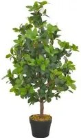 Albero di Alloro Artificiale con Vaso Verde 90 cm 280178